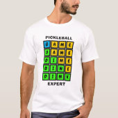 Puzzle WORD GAME DINK Pickleball T-shirt (Voorkant)