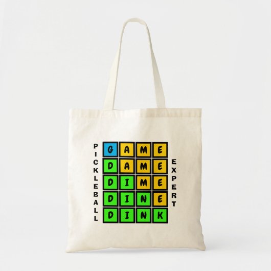 Puzzle WORD GAME DINK Pickleball Tote Bag (Voorkant)