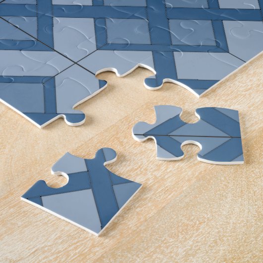 Puzzle - Woven Lattice in Three Shades Legpuzzel (Zijkant)