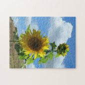 Puzzle - Zonnebloem op een heuvel v.2 Legpuzzel (Horizontaal)