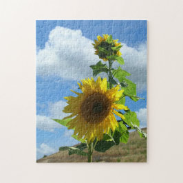Puzzle - Zonnebloem op een heuvel v.2 Legpuzzel