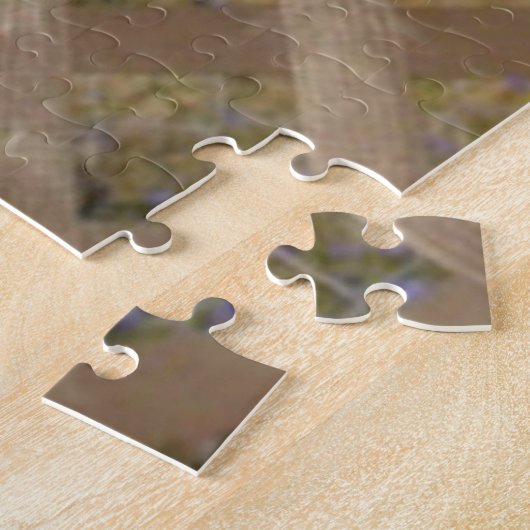 Puzzle - Zonnebloem tegen hek Legpuzzel (Zijkant)