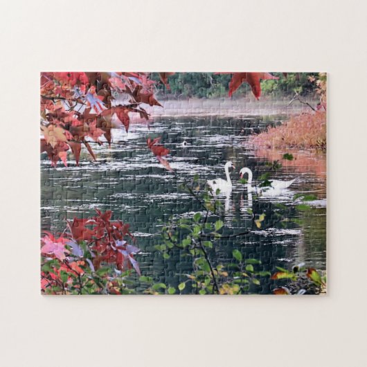 Puzzle - Zwans bij Jenney Pond Legpuzzel (Horizontaal)