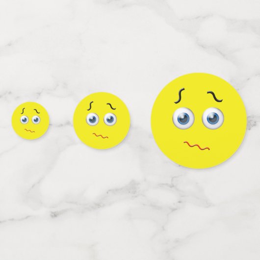 Puzzled Emoji Confetti (Achterkanten)