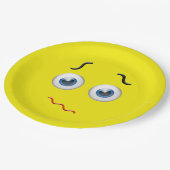 Puzzled Emoji Papieren Bordje (Gekanteld)