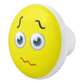 Puzzled Face Emoji Keramische Knop (Rechts)