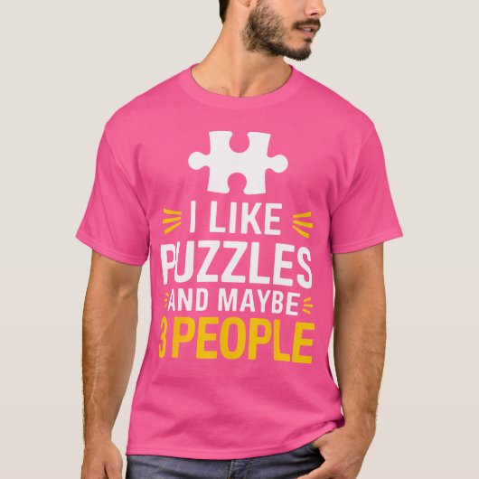 Puzzler Puzzels Grappige Legpuzzel T-shirt (Voorkant)