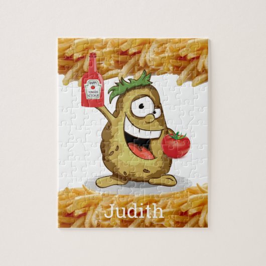 Puzzles Aardappelen Ketchup Legpuzzel (Verticaal)
