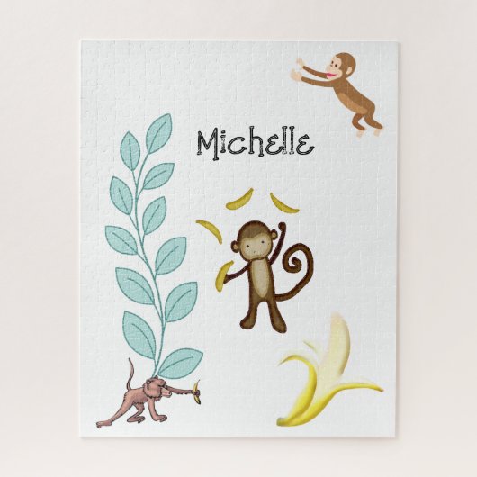 Puzzles Bananas Monkeys Leaves Legpuzzel (Verticaal)
