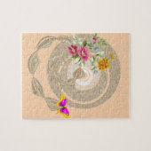 Puzzles Beige Butterfly Floral Legpuzzel (Horizontaal)
