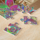 Puzzles Beige Floral Victoriaans Legpuzzel (Zijkant)