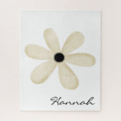 Puzzles Beige Flower Floral. Legpuzzel (Verticaal)