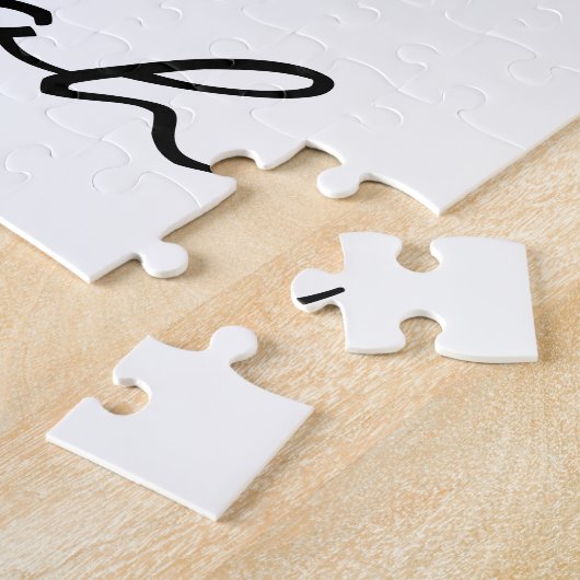 Puzzles Beige Flower Floral. Legpuzzel (Zijkant)