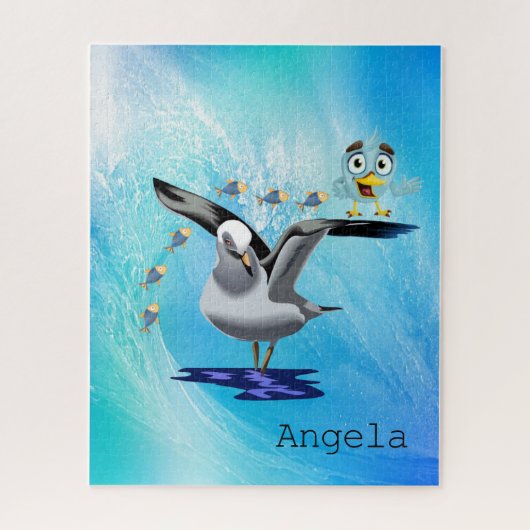 Puzzles Bird Seagull Ocean Wave Legpuzzel (Verticaal)