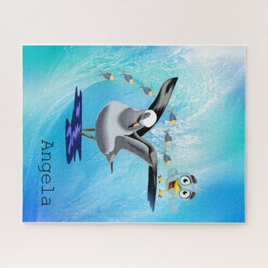 Puzzles Bird Seagull Ocean Wave Legpuzzel (Horizontaal)