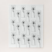 Puzzles Black Flowers Legpuzzel (Verticaal)