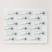 Puzzles Black Flowers Legpuzzel (Horizontaal)