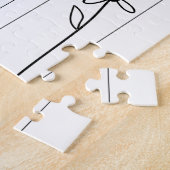 Puzzles Black Flowers Legpuzzel (Zijkant)