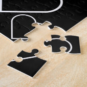 Puzzles Black White Hearts Legpuzzel (Zijkant)