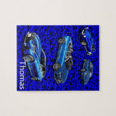Puzzles Blue Cars Legpuzzel (Horizontaal)