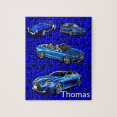 Puzzles Blue Cars Legpuzzel (Verticaal)