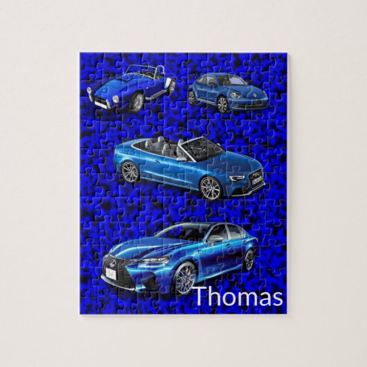Puzzles Blue Cars Legpuzzel (Verticaal)
