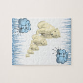 Puzzles Blue Clouds Polar Beren Ice Legpuzzel (Horizontaal)