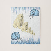 Puzzles Blue Clouds Polar Beren Ice Legpuzzel (Verticaal)