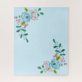 Puzzles Blue Floral Flowers Legpuzzel (Verticaal)