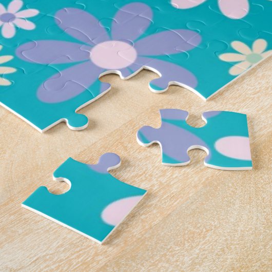 Puzzles Blue Floral Legpuzzel (Zijkant)