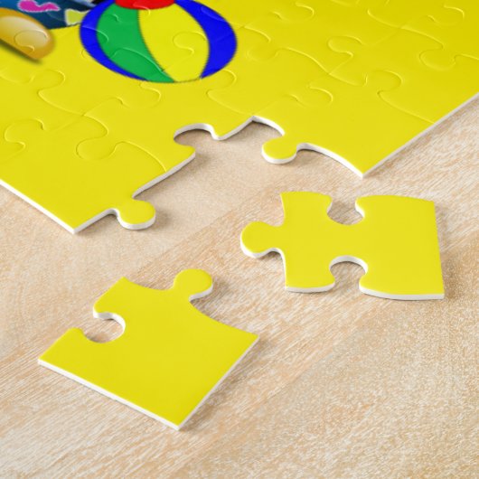 Puzzles Blue Penguin Surfer Sombrero Legpuzzel (Zijkant)