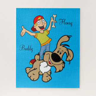 Puzzles Boy Dog Bone Legpuzzel