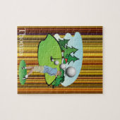Puzzles Brown White Stripe Golfer Golfer Legpuzzel (Horizontaal)