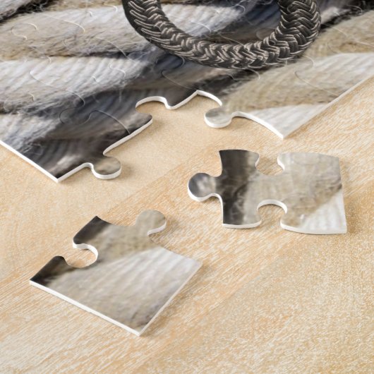 Puzzles Brown Wood Brown Rope Legpuzzel (Zijkant)