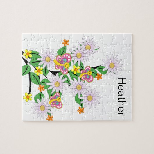 Puzzles Butterfly Floral Legpuzzel (Horizontaal)