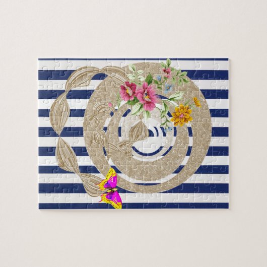 Puzzles Butterfly Floral Stripe Legpuzzel (Horizontaal)