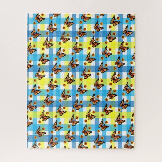 Puzzles Butterfly Yellow Blue Pset Legpuzzel (Verticaal)
