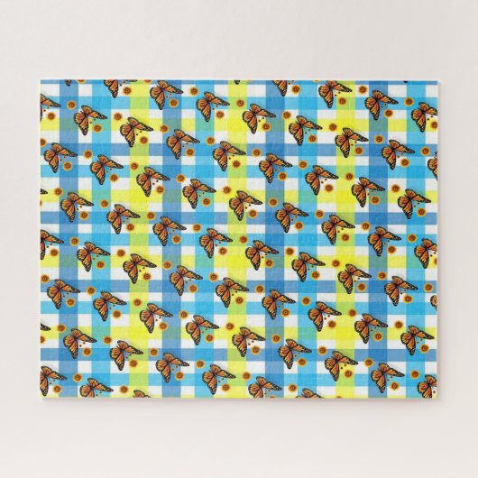 Puzzles Butterfly Yellow Blue Pset Legpuzzel (Horizontaal)