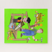 Puzzles Carpenter Tools Hammer Legpuzzel (Horizontaal)