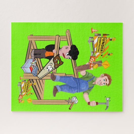 Puzzles Carpenter Tools Hammer Legpuzzel (Horizontaal)