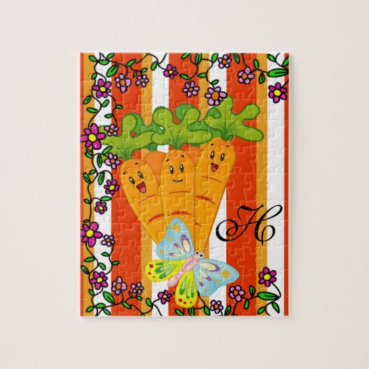 Puzzles Carrots Butterfly Stripe Legpuzzel (Verticaal)