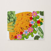 Puzzles Carrots Pees Floral Legpuzzel (Horizontaal)