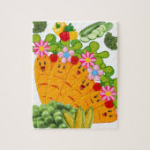 Puzzles Carrots Pees Floral Legpuzzel (Verticaal)