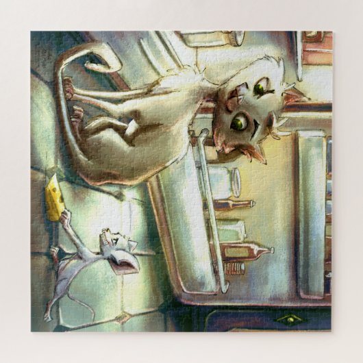 Puzzles - Cat and Mouse - by Monika Marzec Legpuzzel (Horizontaal)