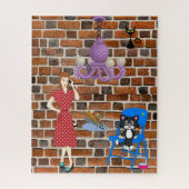 Puzzles Cat Woman Brick Legpuzzel (Verticaal)