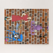 Puzzles Cat Woman Brick Legpuzzel (Horizontaal)