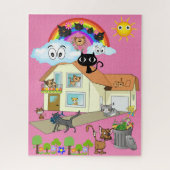 Puzzles Cats Rainbow House Legpuzzel (Verticaal)
