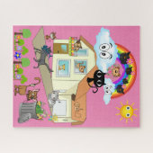 Puzzles Cats Rainbow House Legpuzzel (Horizontaal)