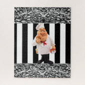 Puzzles Chef Black & White Stripe Legpuzzel (Verticaal)