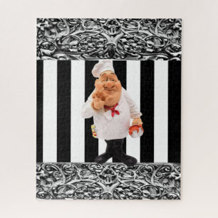 Puzzles Chef Black & White Stripe Legpuzzel